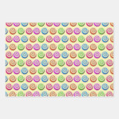 Feuille De Papier Cadeau Macarons et Motifs de Cupcakes (Devant 3)