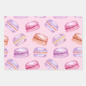 Feuille De Papier Cadeau Macarons sucrés sur beau motif pastel (Devant 2)