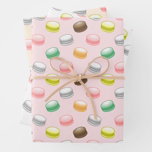 Feuille De Papier Cadeau Macarons Sweet 16 anniversaire (En situation)