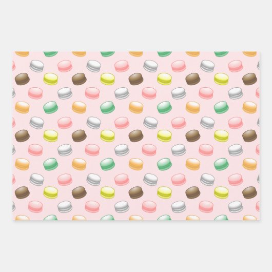 Feuille De Papier Cadeau Macarons Sweet 16 ans (Devant)
