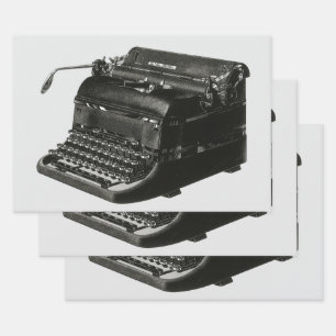 Feuille De Papier Cadeau Machine à écrire manuelle vintage pour entreprise,