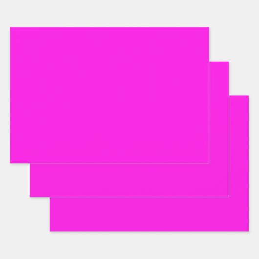 Feuille De Papier Cadeau  Magenta brillant (couleur solide)  (Lot)