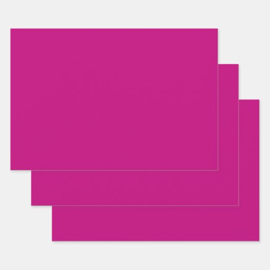 Feuille De Papier Cadeau Magenta (couleur solide)  (Lot)