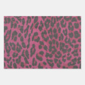 Feuille De Papier Cadeau Magenta Leopard (Devant)