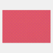 Feuille De Papier Cadeau Magenta Rouge Rose Avec Poisson D'Or Orange Spots (Devant)