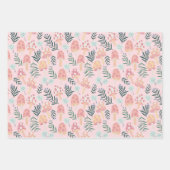 Feuille De Papier Cadeau Magic Champignons Motif de forêt rose vert (Devant 2)