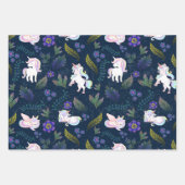 Feuille De Papier Cadeau Magical Unicorn Night Forest Seamless Pattern (Devant 2)
