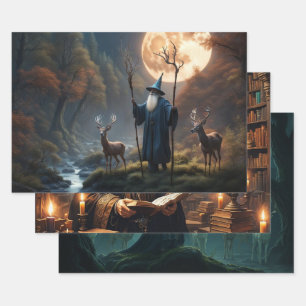 Feuille De Papier Cadeau Magicien