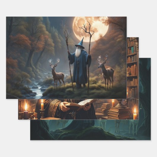 Feuille De Papier Cadeau Magicien (Lot)
