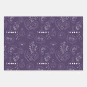 Feuille De Papier Cadeau Magie céleste Cuisine pourpre foncé (Devant)