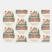 Feuille De Papier Cadeau Magie de Noël scandinave (Devant)