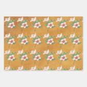 Feuille De Papier Cadeau Magnifique azalée, orange florale (Devant 2)