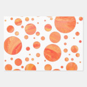 Feuille De Papier Cadeau Magnifique couleur orange Motifs coordonnés (Devant)