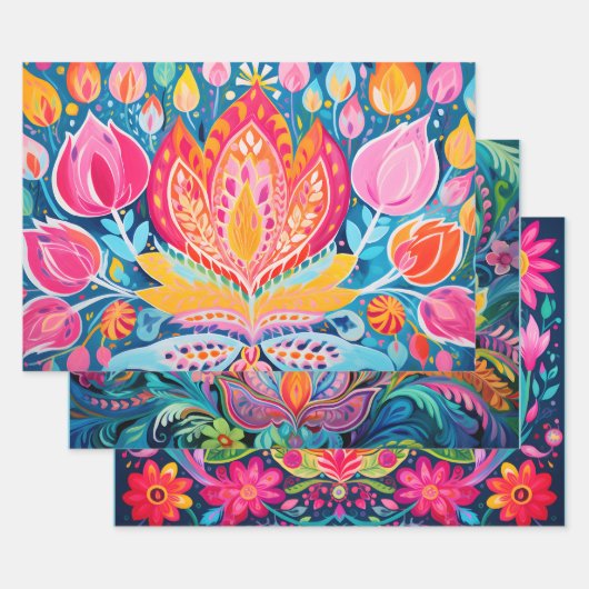 Feuille De Papier Cadeau Magnifique Diwali (Lot)