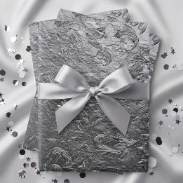 Feuille De Papier Cadeau Magnifique motif argenté