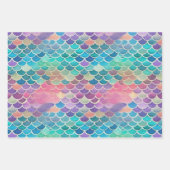 Feuille De Papier Cadeau Magnifique Queue de sirène (Devant 3)