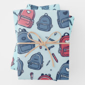 Feuille De Papier Cadeau Magnifique sac à dos (En situation)