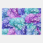 Feuille De Papier Cadeau Magnifiques fleurs d'hydrangée (Devant)