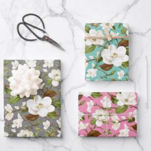 Feuille De Papier Cadeau Magnolia Floral Mariage