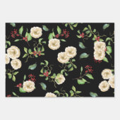 Feuille De Papier Cadeau Magnolias, baies et feuillage (Devant)