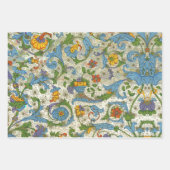 Feuille De Papier Cadeau Mah Jongg Egrets, Positano et Fleuresse (Devant 3)