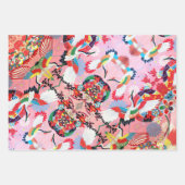 Feuille De Papier Cadeau Mah Jongg Egrets, Positano et Fleuresse (Devant)