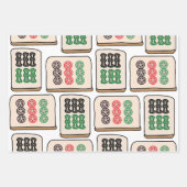 Feuille De Papier Cadeau Mahjong Tiles Luck Strategy Joueurs (Devant 3)
