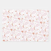 Feuille De Papier Cadeau Main blanche Berry dessinée multi-couleur rose rou (Devant 2)