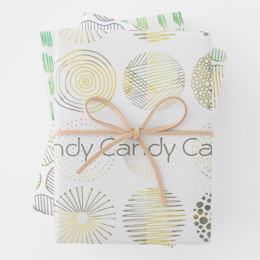 Feuille De Papier Cadeau Main dessinée, aquarelle, conception abstraite, ce (En situation)