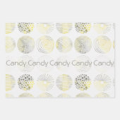 Feuille De Papier Cadeau Main dessinée, aquarelle, conception abstraite, ce (Devant)