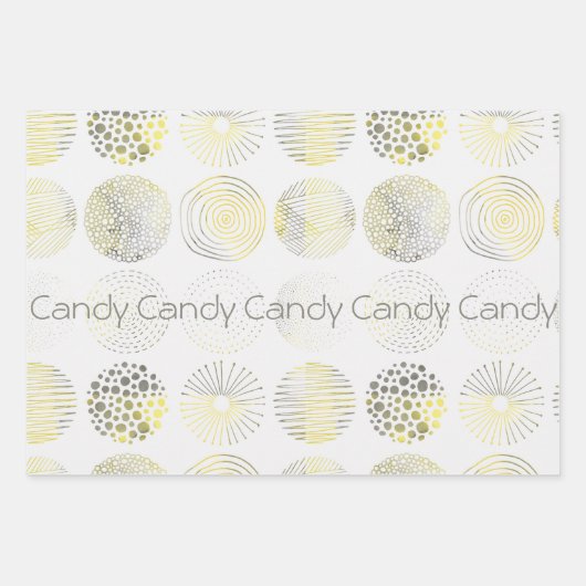 Feuille De Papier Cadeau Main dessinée, aquarelle, conception abstraite, ce (Devant)