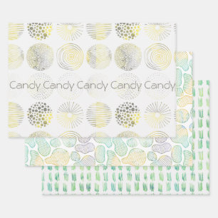 Feuille De Papier Cadeau Main dessinée, aquarelle, conception abstraite, ce