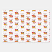 Feuille De Papier Cadeau Maison confortable Noël rustique (Devant 2)