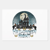 Feuille De Papier Cadeau Maison hantée, Soirée d'Halloween effrayante (Devant 3)