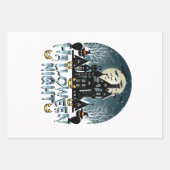 Feuille De Papier Cadeau Maison hantée, Soirée d'Halloween effrayante (Devant)