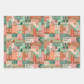 Feuille De Papier Cadeau Maisons (Devant 2)