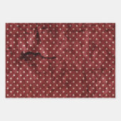 Feuille De Papier Cadeau Maisons de Noël Red Green Gold (Devant 2)