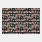 Feuille De Papier Cadeau Maîtrise en travail social - Rétro Graduation (Devant 3)