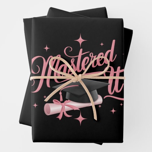 Feuille De Papier Cadeau Maîtrise Il Maîtrise Diplômé MBA (En situation)