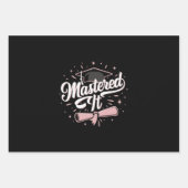 Feuille De Papier Cadeau Maîtrise Il Maîtrise Diplômé MBA (Devant)