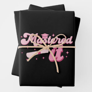 Feuille De Papier Cadeau Maîtrise Il Maîtrise Diplômé MBA