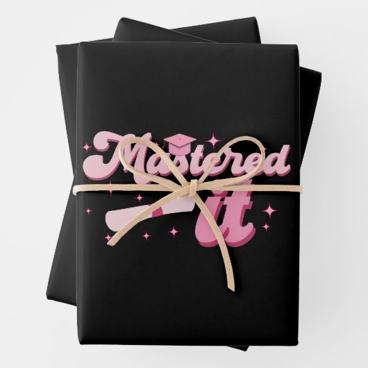 Feuille De Papier Cadeau Maîtrise Il Maîtrise Diplômé MBA (En situation)