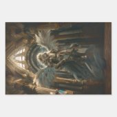 Feuille De Papier Cadeau Majestic Lion Prière Guerrier Découpage (Devant 3)