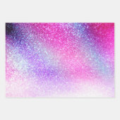 Feuille De Papier Cadeau Majestic rose violet Nebula Galaxy Parties scintil (Devant)