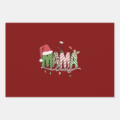Feuille De Papier Cadeau Mama Claus Noël Funny Noël Maman (Devant)