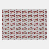 Feuille De Papier Cadeau Maman mignonne de baseball (Devant 2)