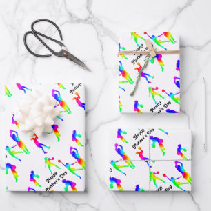 Feuille De Papier Cadeau Maman sportive Bonne fête des mères