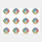 Feuille De Papier Cadeau Mandala de l'aquarelle de création (Devant 2)