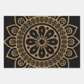 Feuille De Papier Cadeau Mandala et fleur (Devant 2)