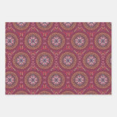 Feuille De Papier Cadeau Mandala Magenta Design (Devant 2)
